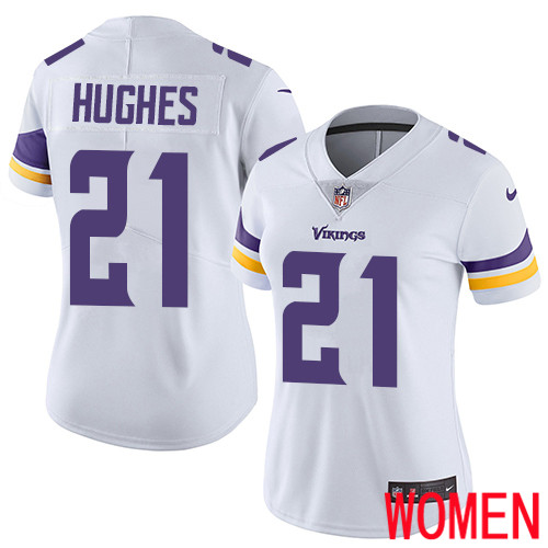 Minnesota Vikings #21 Limited Mike Hughes White Nike NFL Road Women Jersey Vapor Untouchable->youth nfl jersey->Youth Jersey